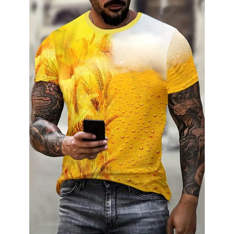 Элегантная мужская рубашка с 3D-печатным дизайном по всей поверхности.