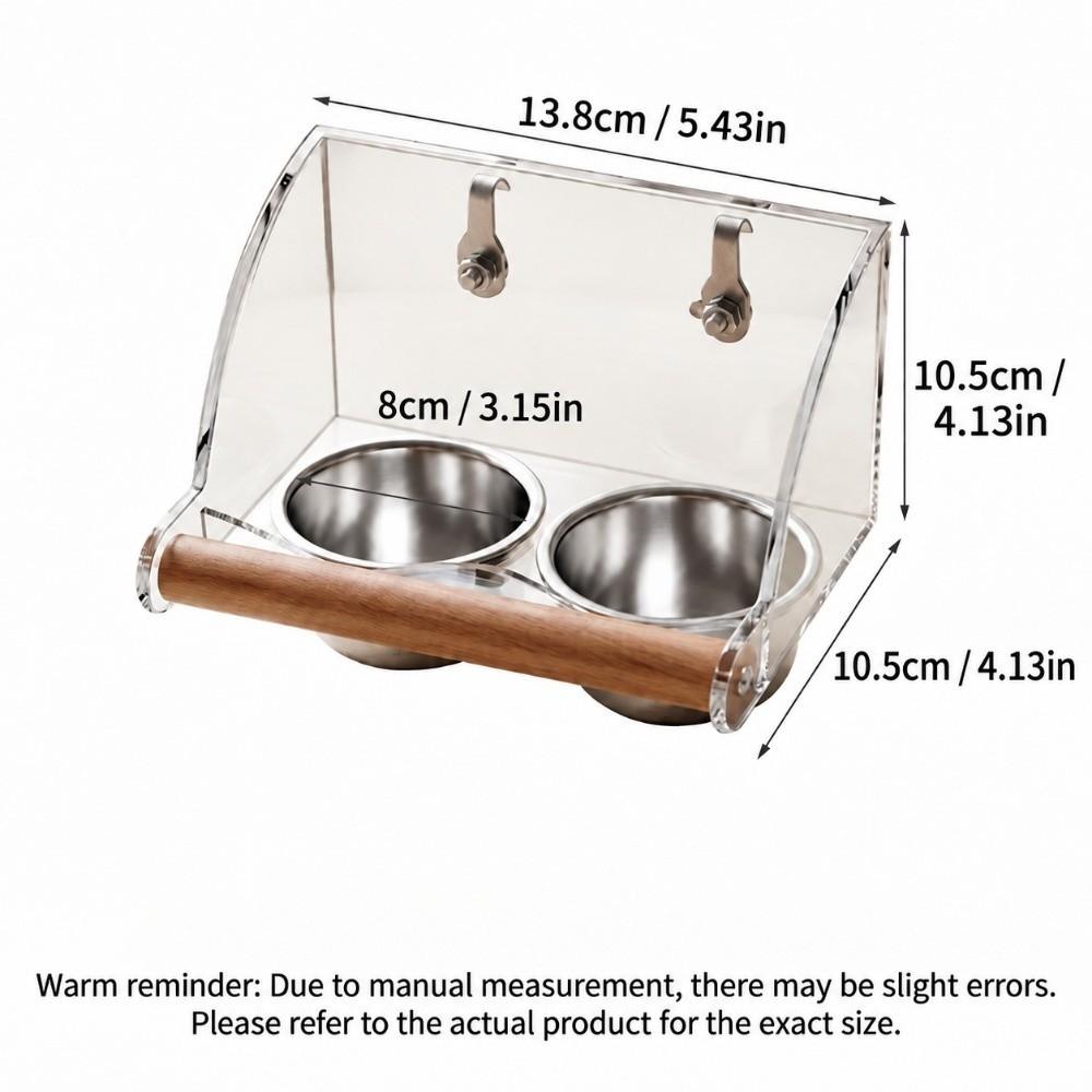 Stainless Steel Parrot Feeding Bowl Durable Bird Food Container Bird Food Water Bowl Parrot