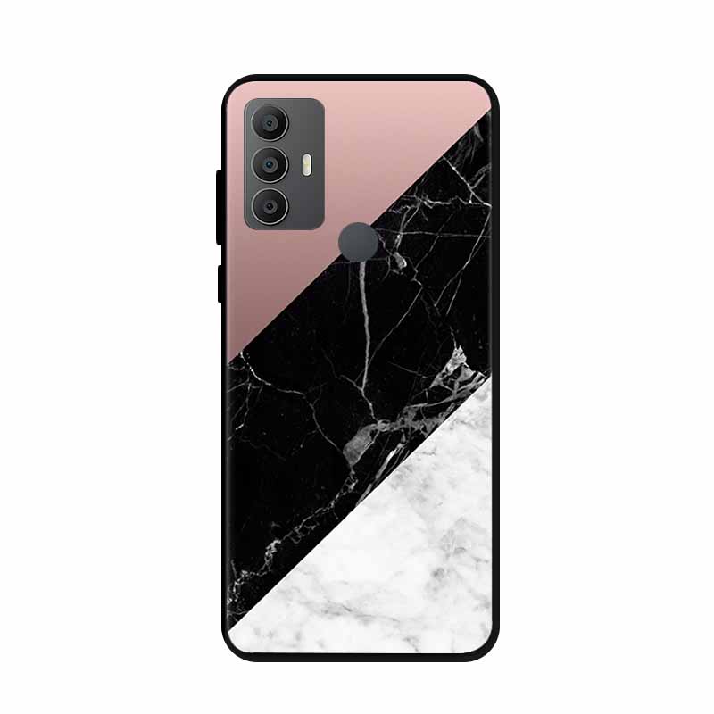 For Alcatel 1V 2021 Case 6002A 6002D 6.52" Marble Silicone TPU Soft Shockproof Phone Case for Alcatel 1V (2021) Covers Coque 1 V