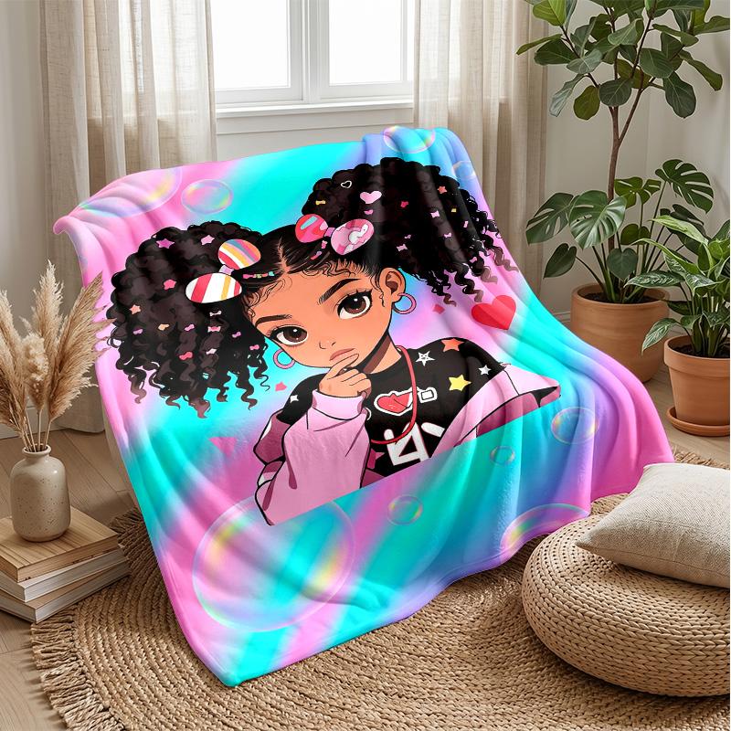 Candyland Adventure blanket Personalized Name Flannel Blanket Soft Cozy Plush Throw for Sofa Bed Lightweight Home Decor