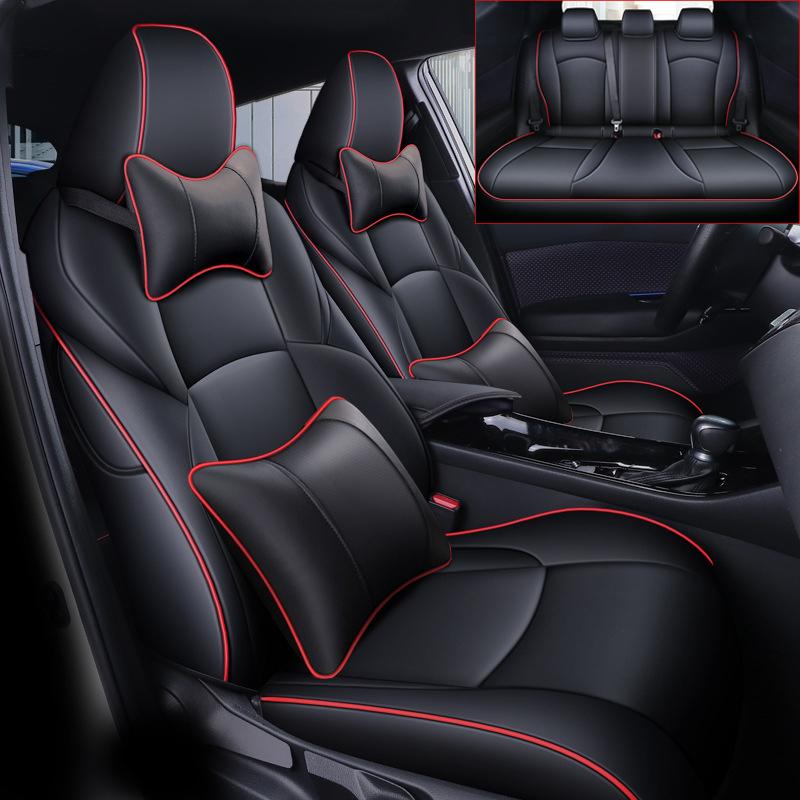 Car Styling Seat Cover For Toyota CHR 2018 2019 2020 2025 2025 2025 2025 Protecting Seat Cushion Leather Accessories -Full sets