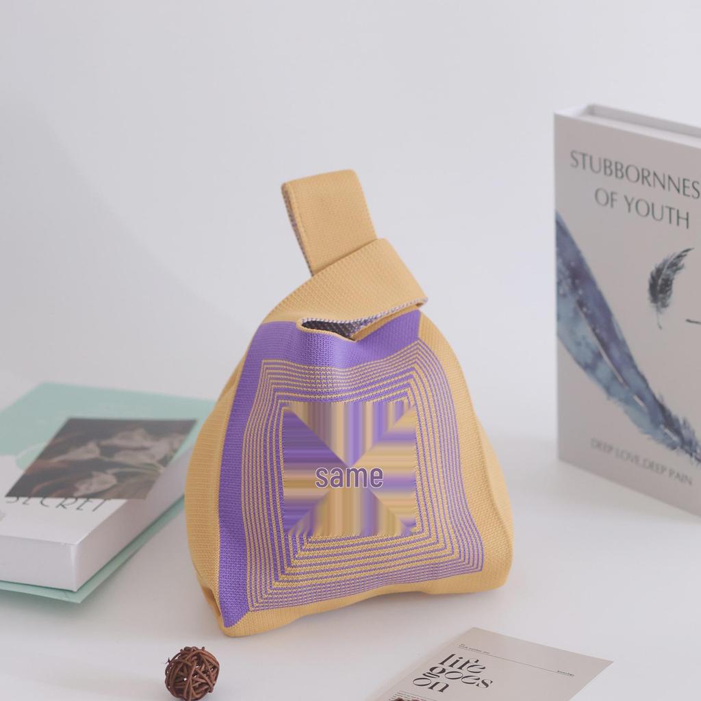 Женская толстая вязаная плетеная сумка-тоут - Подарочная и сувенирная сумочка