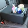Car Rear Seat Armrest Automotive Interior Storage Organizer with Cup Holder 2 Row Backseat Center Console for SUV Truck Sedan