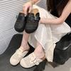 Baotou Half Slippers Women's Summer Wear 2025 New One-pedal Women's Shoes Woven Slippers Muller Lazy Platform Sandals