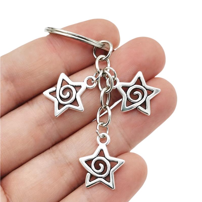 Fashion Creative Star Swirl Keychain Swirl Star Key Chain Handbag Keyring Best Friends Gifts