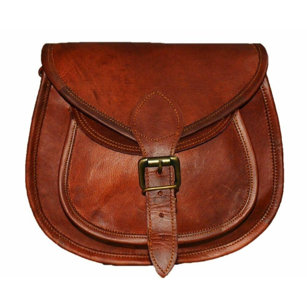 Женская сумка через плечо из козьей кожи, винтажная коричневая сумка-мессенджер на плечо