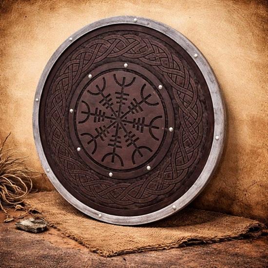 Викинг Вегвизир Стена Щитов Декор Норвежский Viking Домашний Декор Средневековый Северный Щит Подарок 60.96 См