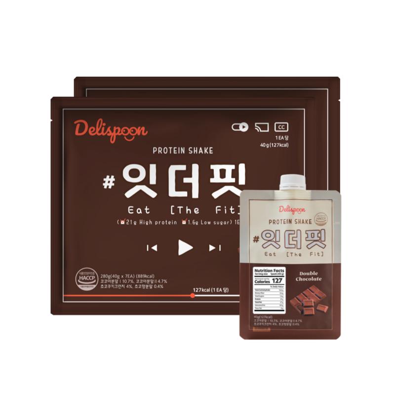 Протеиновый коктейль Delispoon Eat the Fit 2-недельный план, 40 г, 14 штук