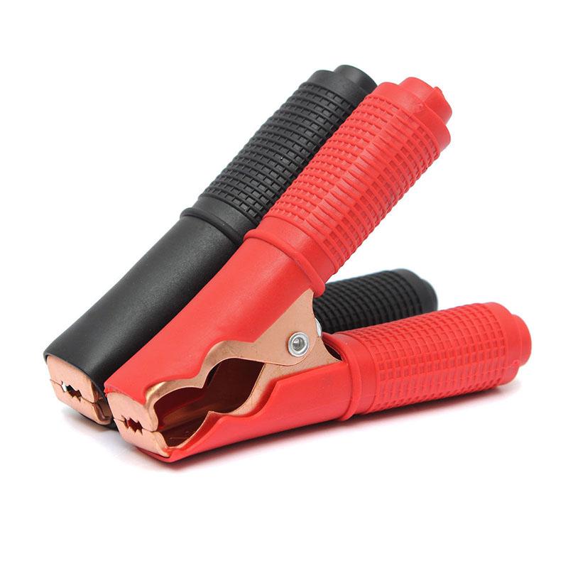 2Pcs Car Vehicle Battery Test Alligator Crocodile Clips Clamp Red+Black Testing
