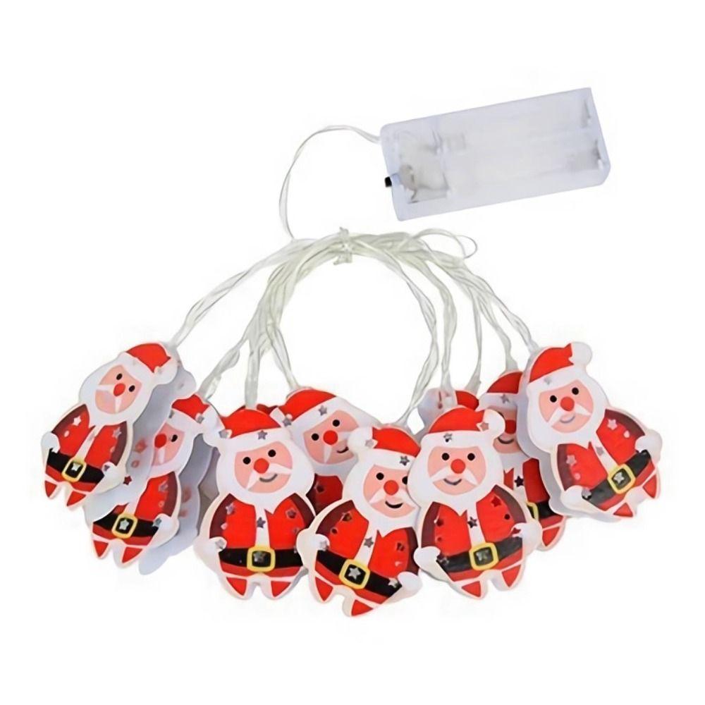 Elk Shape Xmas Ornament String Light Cartoon Holiday String Lights Christmas Decorations