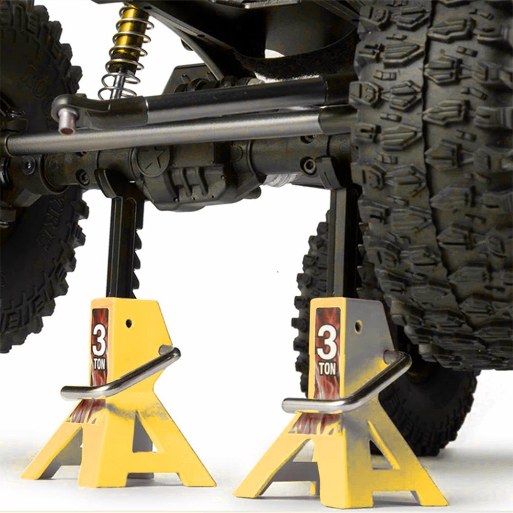 2 шт. имитация металлической рамы, размещенный держатель, регулируемая высота, мини-домкрат, 3-тонные напольные домкраты, стойки для гусеничного автомобиля с радиоуправлением 1/10