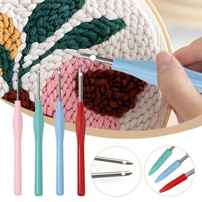 1/4 шт. Регулируемый набор игл для вышивки пробойником DIY Инструменты для рукоделия Прошивка Крестиком Волшебная вышивальная ручка Наконечники 2,5/3/3,5/5,0 мм