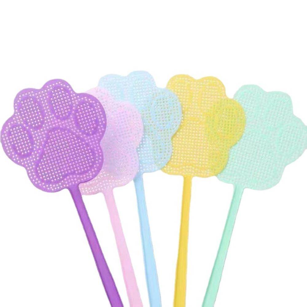 5pcs Plastic Thickened Fly Swatter Cute Flies-Racket Mosquito Killing Fly-Killing Swatter Home