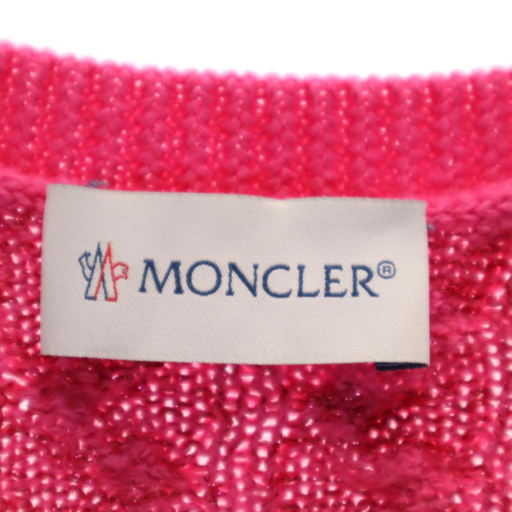 Moncler Сделано в Болгарии Вязаное платье с длинным рукавом 12 розовое Детское Б/У