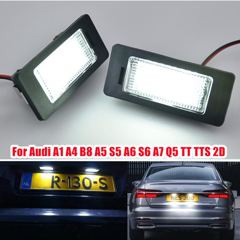 2 шт. светодиодная подсветка номерного знака для A1 A4(В8) A5/S5 A6/S6 A7 Q5 TT TTS RS5 TTRS 2D Родстер