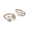 Unique Delicate Flower Opening Adjustable Rings For Women  Minimalist Silver Color Finger Ring Engagement Jewelry Gift