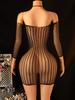 Fhseer Женское Прозрачное Сексуальное Нижнее Белье Мини-Платье Bodycon с Вырезами и Рваным Дизайном, Длинный Рукав, Бэбидолл для Частной Вечеринки