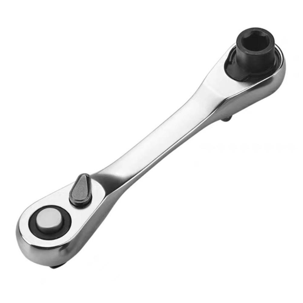 1Pcs For Mini 1/4 Ratchet Wrench Double Ended Quick Socket Screwdriver Hex Torque Wrench Power Tool Accessories