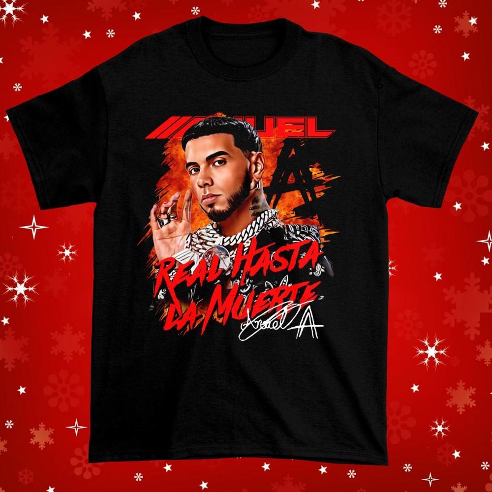 New Rare Anuel AA For Fans Cotton All Size Men Women Black Shirt Unisex T-Shirt