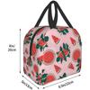 Cute Watermelon Lunch Bag Travel Work Picnic Bento Box Cooler Reusable Canvas Tote Boxes for Women Kids Insulated Lunch Bags