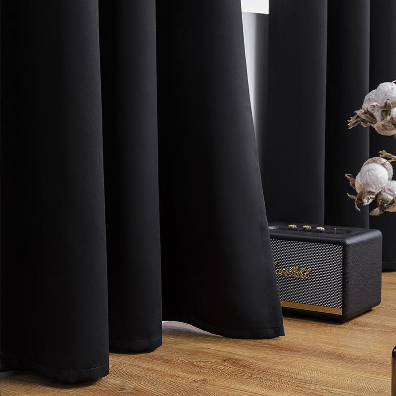 Современные простые однотонные затемняющие шторы для спальни, звукоизоляционные шторы для отелей