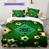 Soccer Club Logo Football Ball Print 3‑Pieces Duvet Cover Set Sport Fan Bedding Bedroom Home Decor Without Pillow Core Comforter
