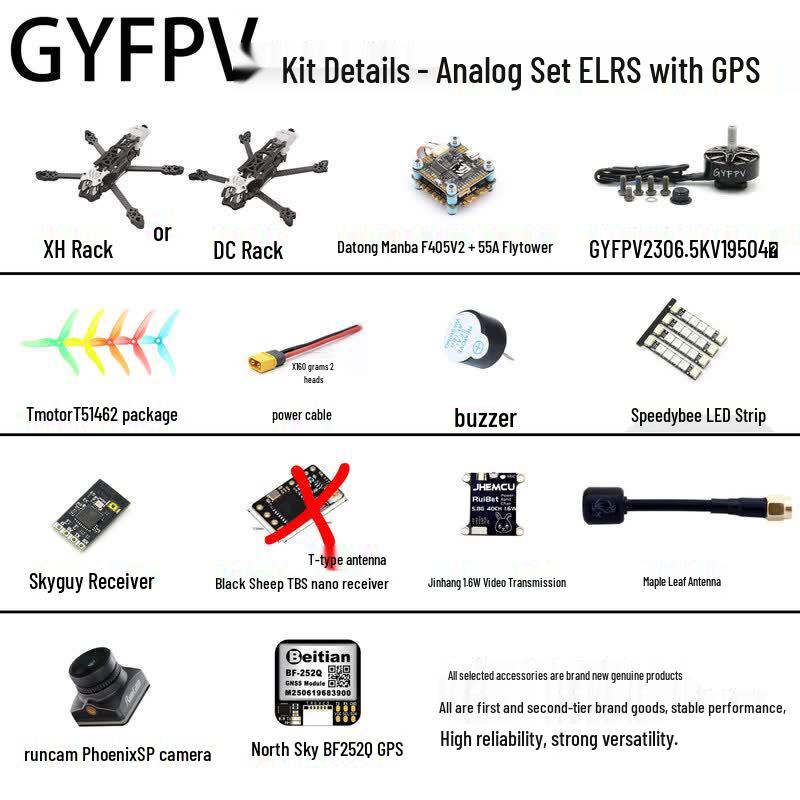 GYFPV GY5 5-inch FPV Freestyle Drone Kit