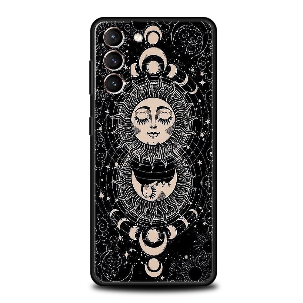 Астрологический чехол «Солнце, Луна, Облака» для Samsung Galaxy S24 S23 S22 S20 S21 FE Ultra S24 S23 S10 S10E S9 S8 Plus 5G