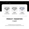 Moissanite Necklace 1ct Pendant Long Sweater Chain Women Fashion Jewelry