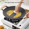 Cast Iron Baking Tray with Handles Non-stick Round Frying Pan for BBQ Steak Seafood Vegetables Pancakes Multifunctional Grill Pan for Stove Campfire
