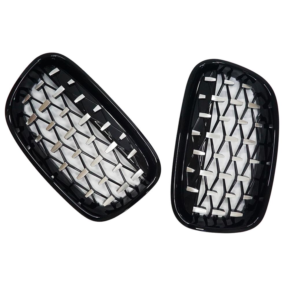 Одна пара алмазных решеток для гоночных почек для BMW 1 серии F20 F21 116i 118i 2011-2014, сетчатый автомобиль в стиле метеора