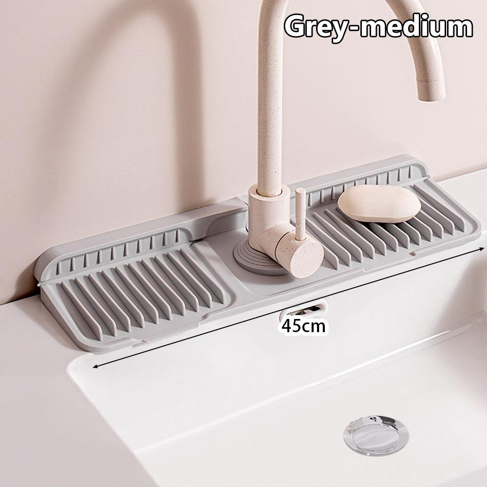 1Pcs Silicone Quick-drying Sink Mat Drying Pad Splash Guard  for Bathroom Kitchen Sink Faucet