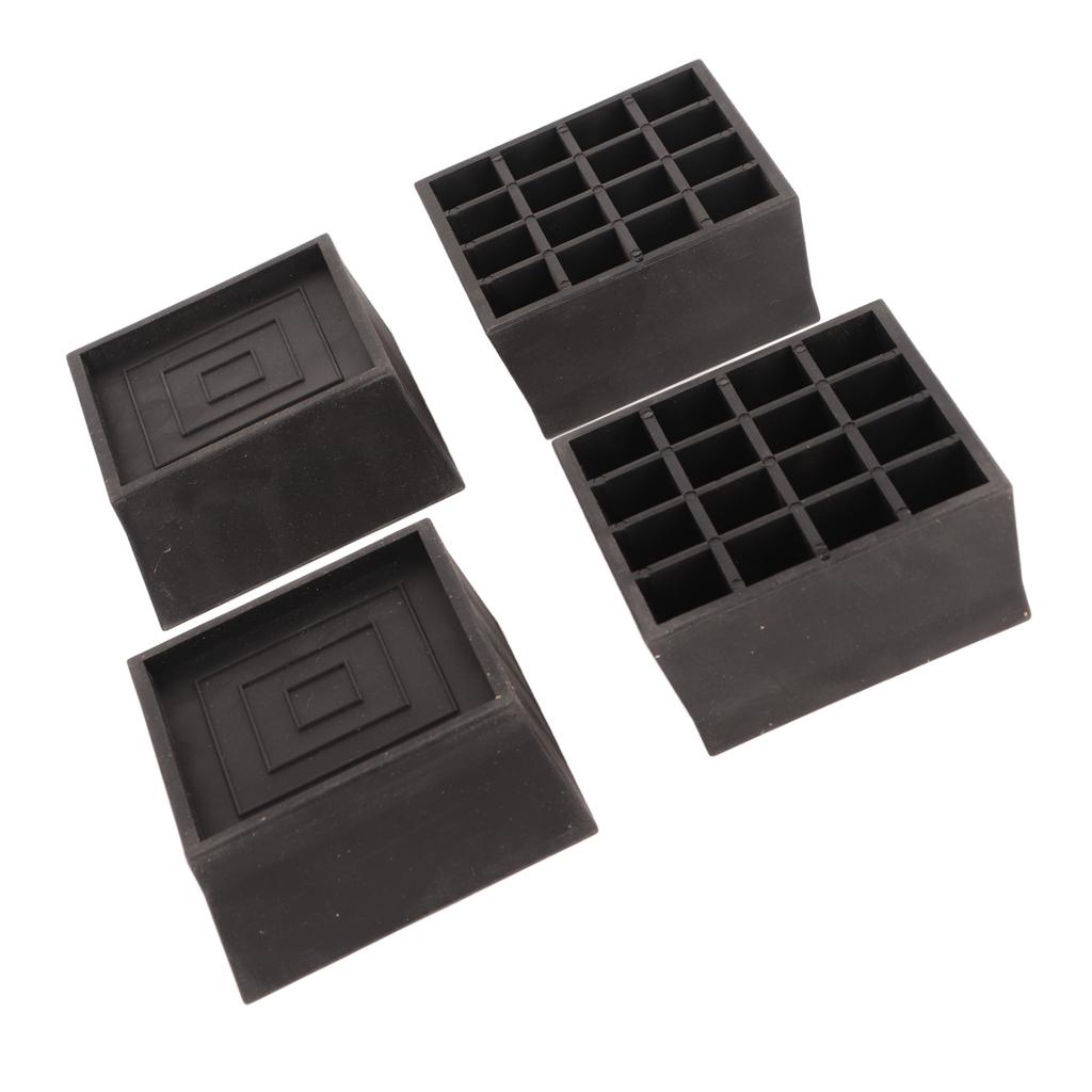 Подставка для мебели 2 дюйма, штабелируемая, ТПУ, квадратная, для стола, сверхпрочная, водонепроницаемая, противоскользящая, черная, увеличивающая высоту, для кровати