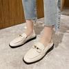 Platform Loafers Women's 2025 Spring Flat-soled Single Shoes British Style Small Leather Shoes Women's 1025-25 Retro Style