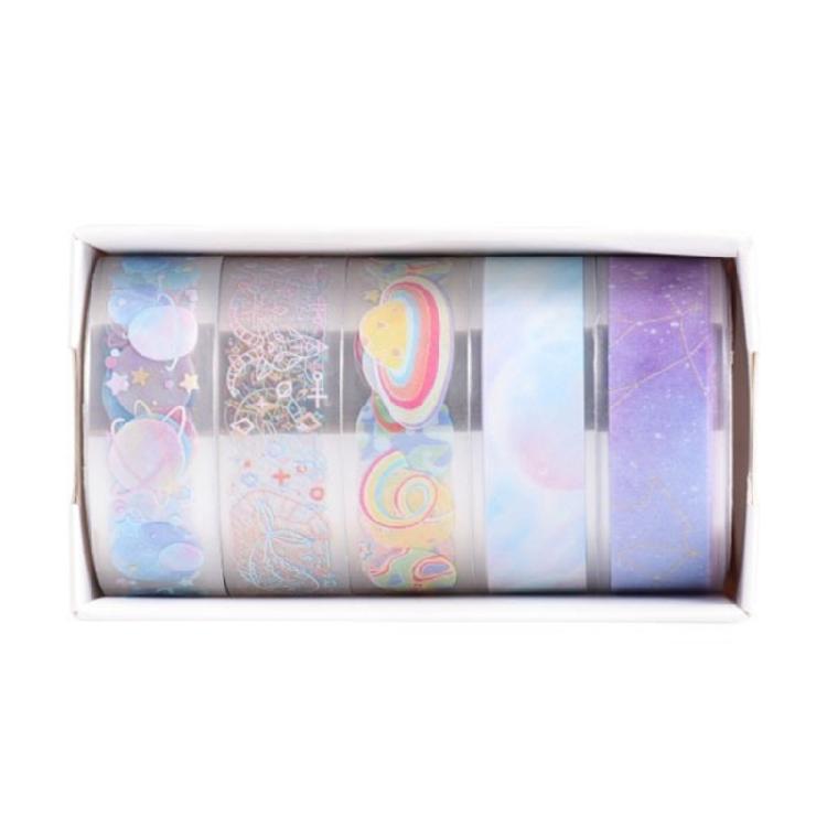 5 Rolls Clear Tape Butterfly Decorative Tape Flower Pattern Masking Tape Hand Account Tape Artists Tape Crafting Tape