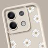 Белый цветочный принт матовый силиконовый чехол для телефона Xiaomi 13T Poco F6 Pro X6 X5 Redmi Note 13 12 11 10 Pro тонкий мягкий противоударный защитный чехол для объектива