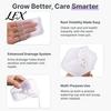 Self Watering Herb Planter Mini Pots with Wick, Clear Plastic Planters Drainage Succulents Pot Holes & Water Level Indicator for Indoor Plants
