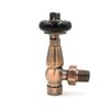 HOPERADS Antique Brass Corner  Classic Traditional Thermostatic Radiator Valve Cast Iron Radiator