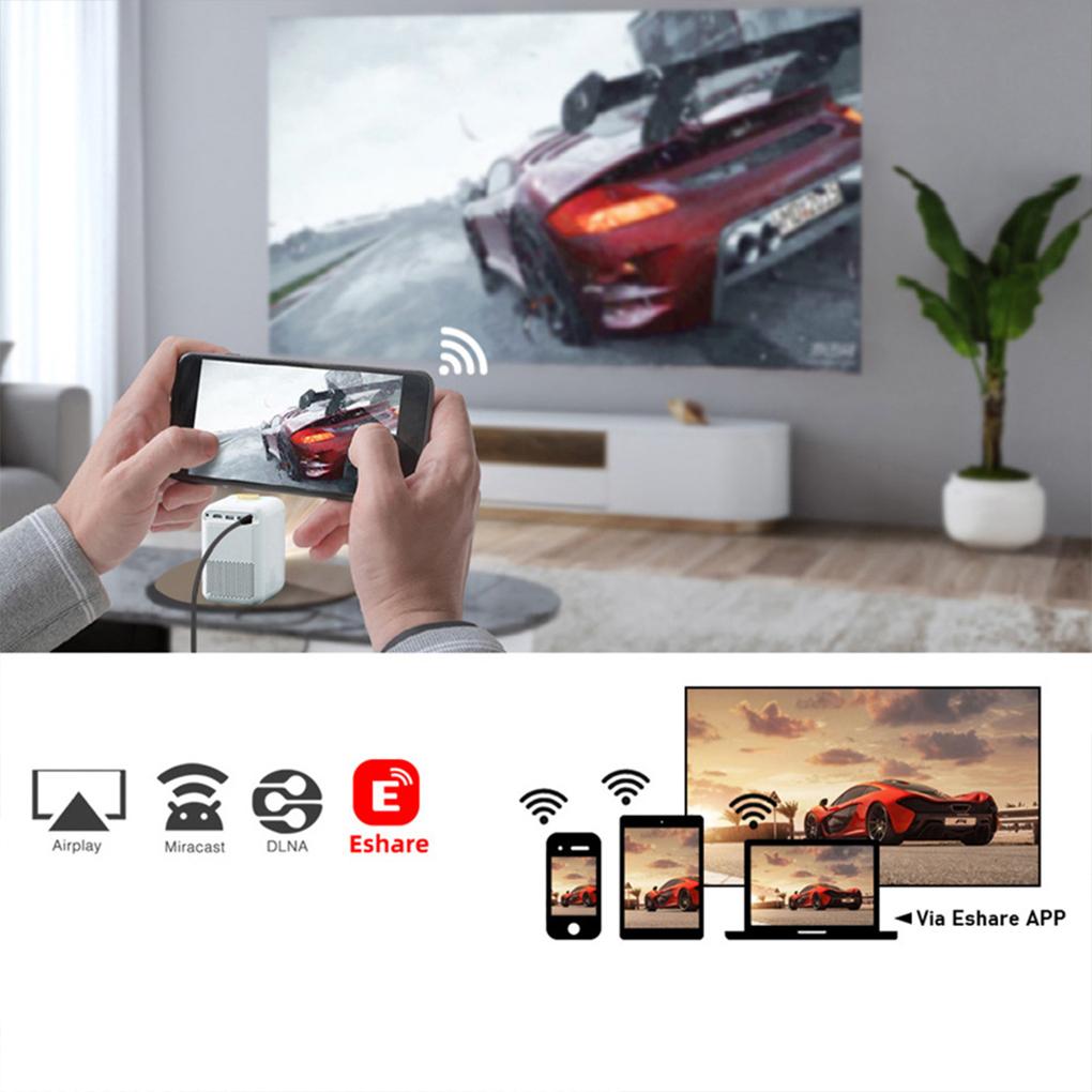 Проектор P700 4K Ultra HD 1080P Android 10 350 ANSI люмен Wi-Fi 6 BT 5.2 Автоматическая коррекция трапецеидальных искажений Подходит для дома и развлечений на открытом воздухе