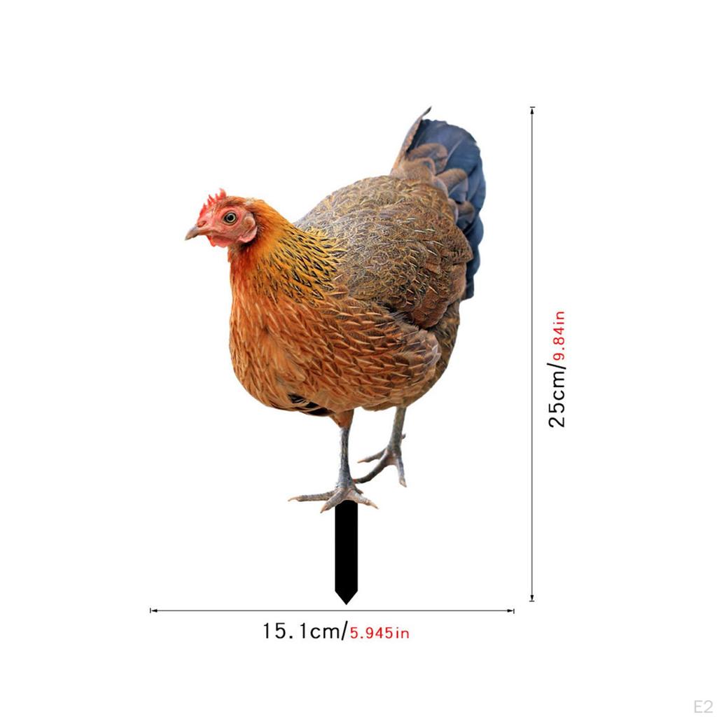 Декоративный колышек для курятника, статуя животного, колышки, подарки, патио, реалистичное искусство для двора