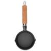 10 см чугунная сковорода с деревянной ручкой, мини-сковорода для блинов с плоским дном, кухонная