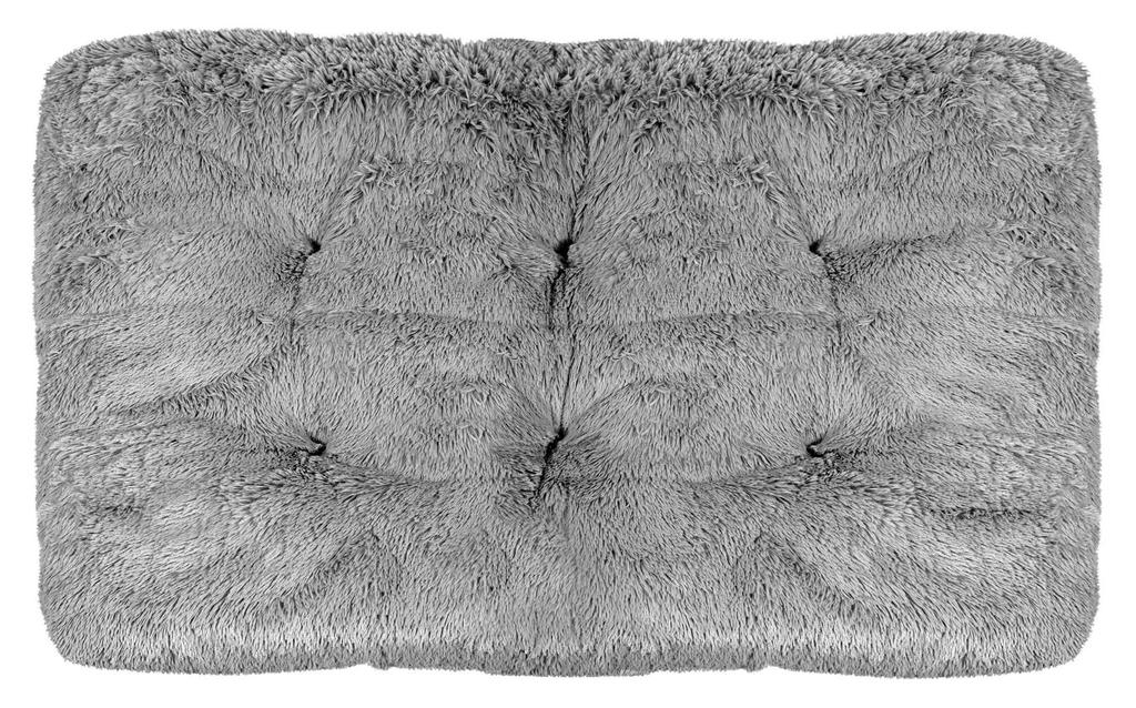 Лежанка для собаки SHAGGY, подушка HIGH SIDE Grey M-XL