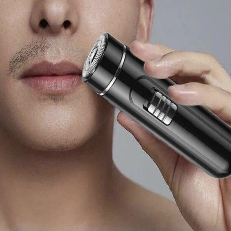 1PC Compact & Convenient Electric Razor for Men - USB Rechargeable, Wet & Dry, Easy One-Button Use - Perfect for Home, Car & Travel!