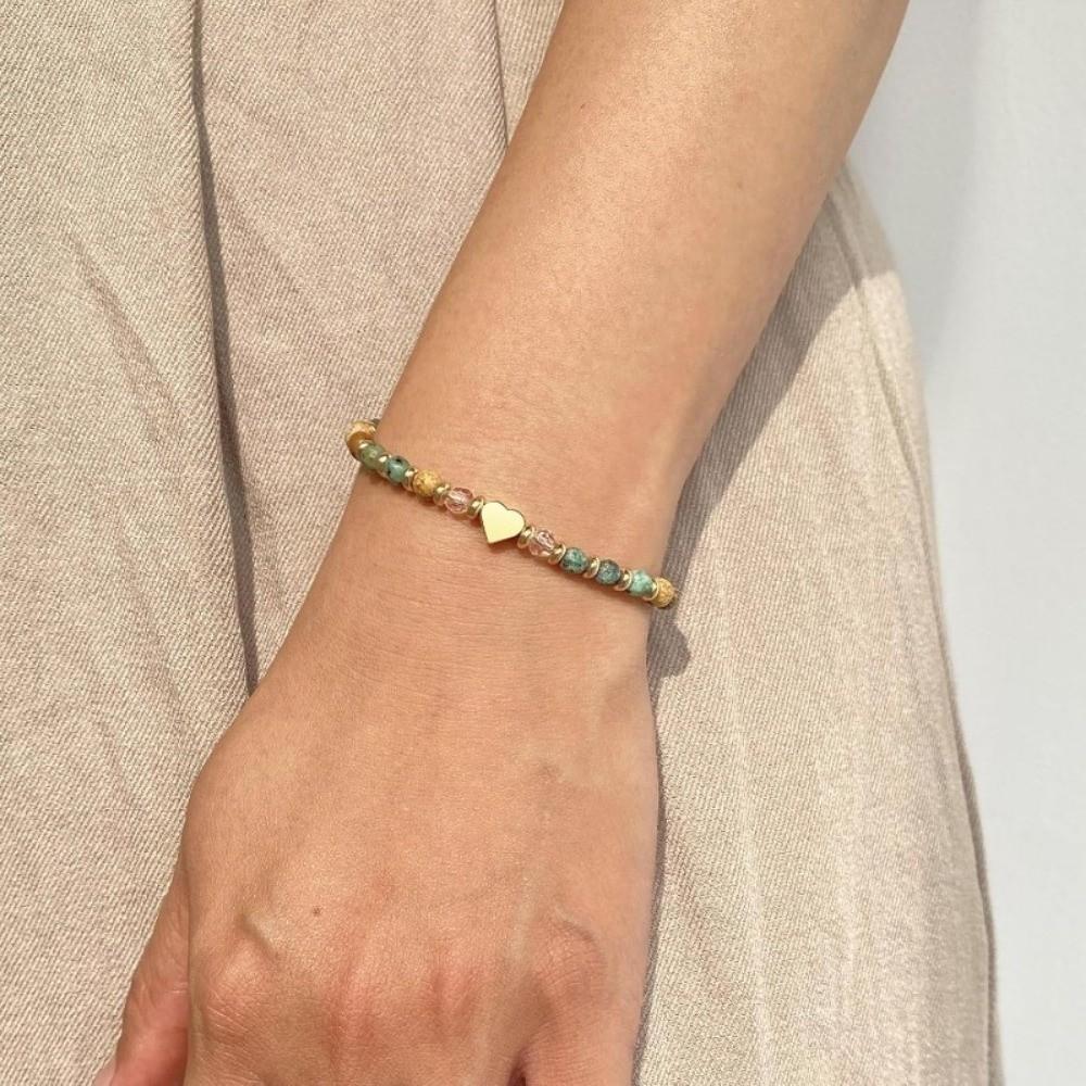 Handmade Bead Bracelet Best Wish Heart Bracelet Minimalist Adjustable Wrist Chain Gifts