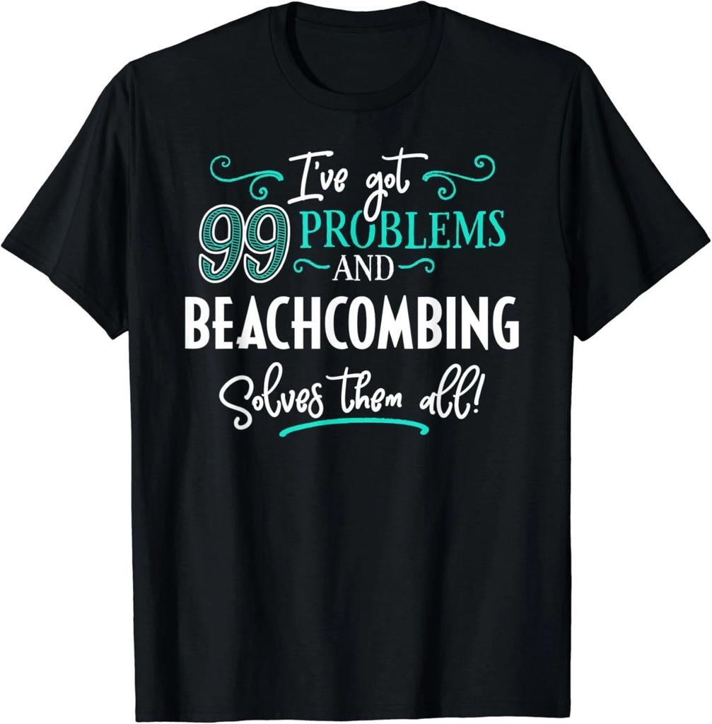 Beachcombing Shirt Gift - Beachcombing Solves Them All Gift Unisex T-Shirt