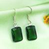 Зеленый топаз драгоценный камень стерлингового серебра 925 пробы крючок женские серьги ювелирные изделия WHE-E53