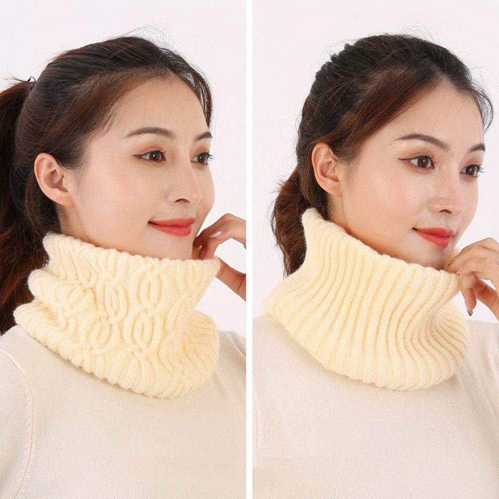 Winter Detachable Windproof Knitted Fake Collar Turtleneck Neck Warmer Scarf