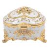 Small Jewelry Box Heart Shape Vintage Decorative Box Zinc Alloy Storage Container for Accessories