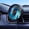 Hipacool Car AC Fan with Colorful Breathing Light for Car Air Vent USB Powered 3 Speed Wind Cooling Fan 360° Rotatable Quiet Fan