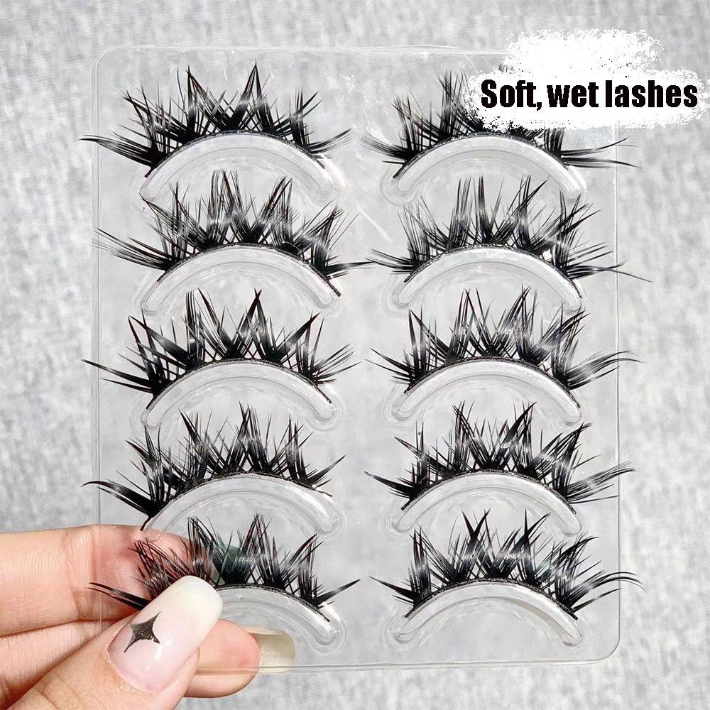 Japanese Wet Eye Lashes Thick Anime Fake Lashes Women's Beauty False Eyelashes for Comic Cosplay